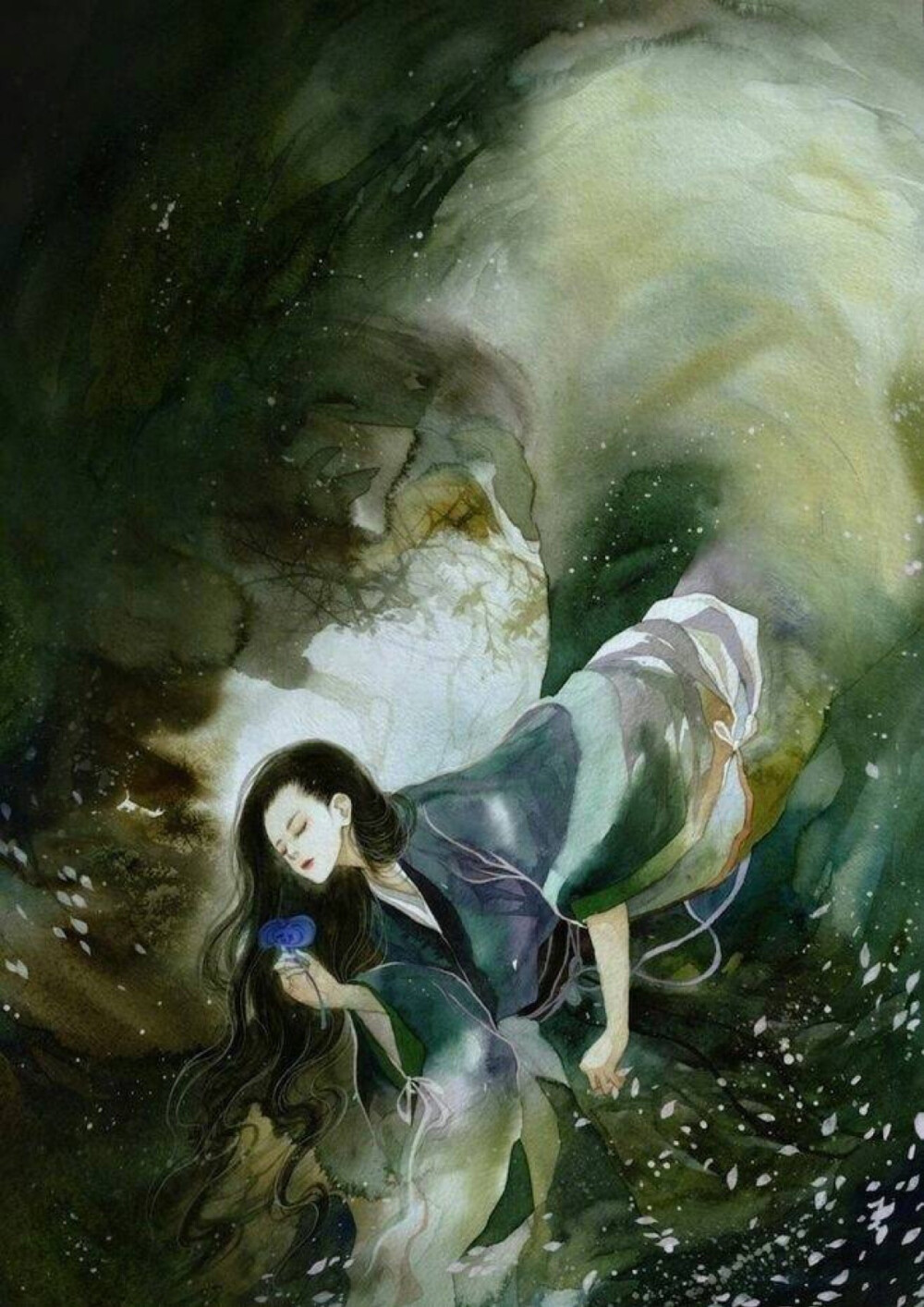 浮生物语，本土画师鹿菏。