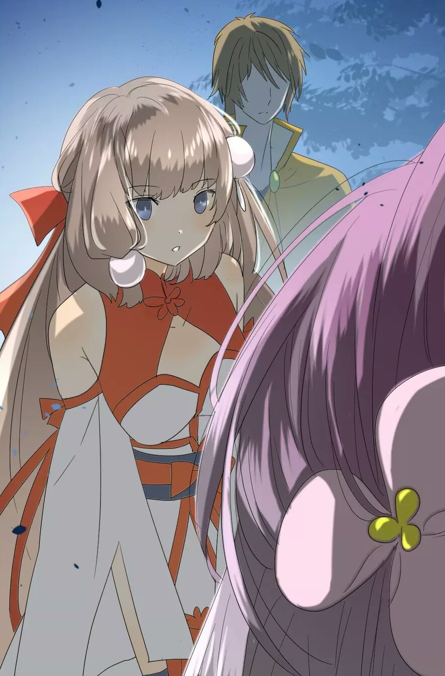 巫祝少女古风漫画唯美恋爱宫廷场景插图绘画