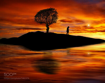 充满视觉想象的小清新剪影美图图片