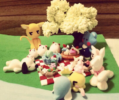 动物王国野餐，粘土DIY