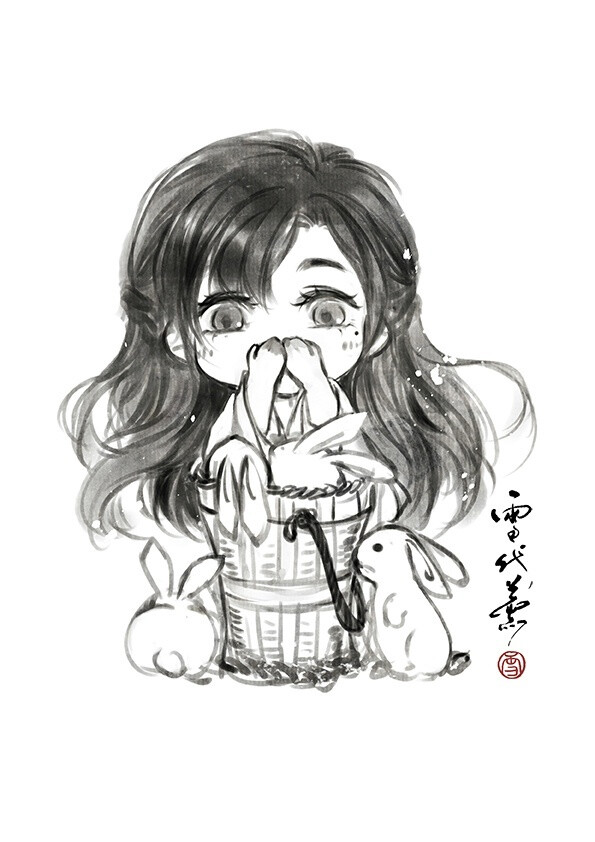 好多小兔叽~ 画师:@雪代薰 古风 萌