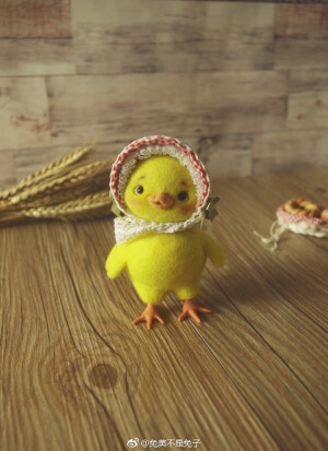 呆呆的羊毛毡小黄鸡，6月17在@墨念女塾 ，三种帽子可选，报 名在评论里，一起来戳 ​​​​
