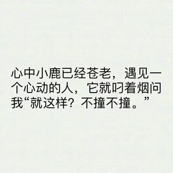 心中小鹿已经苍老