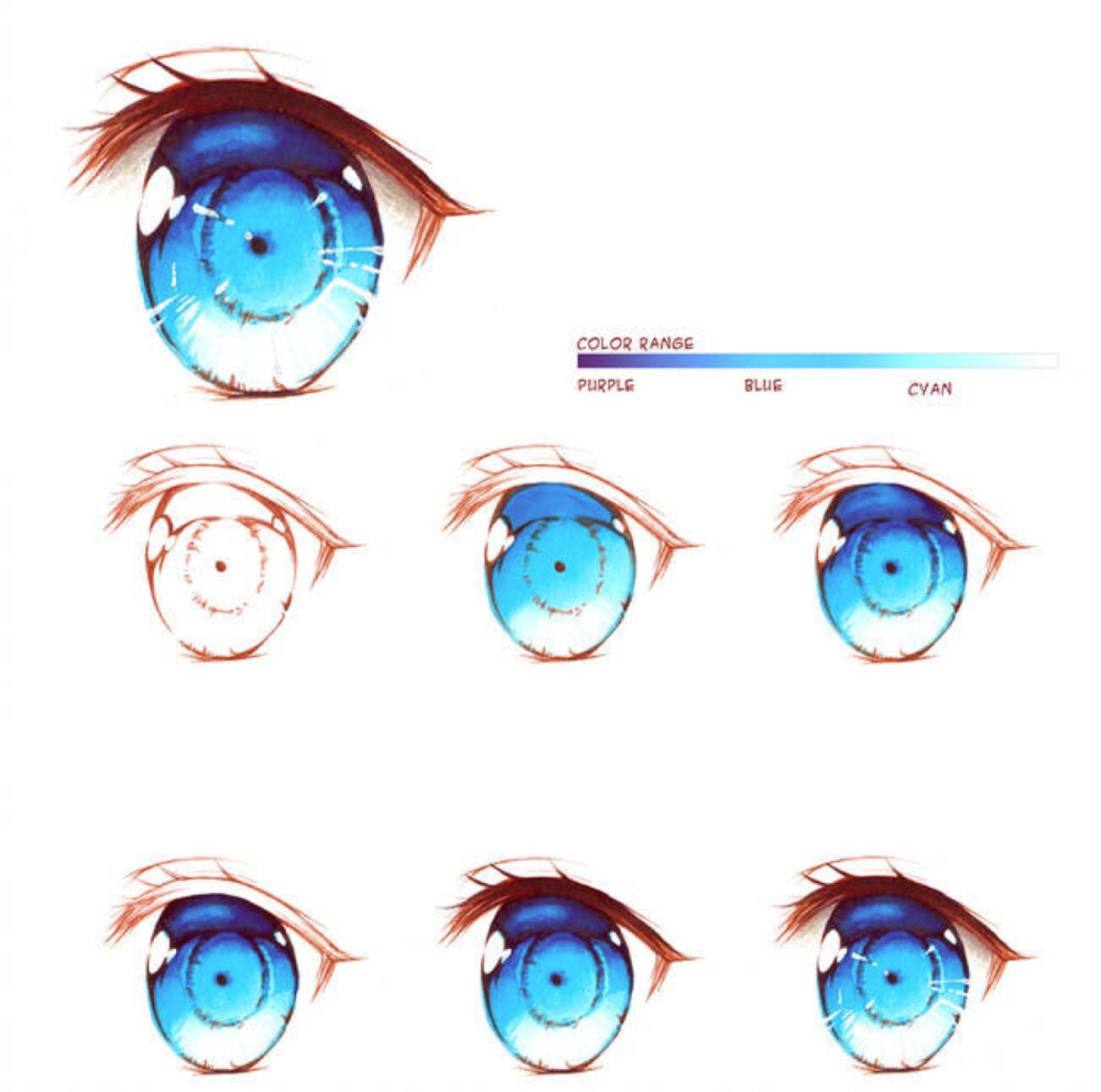 眼睛 画法 过程 素材 材料 动漫 