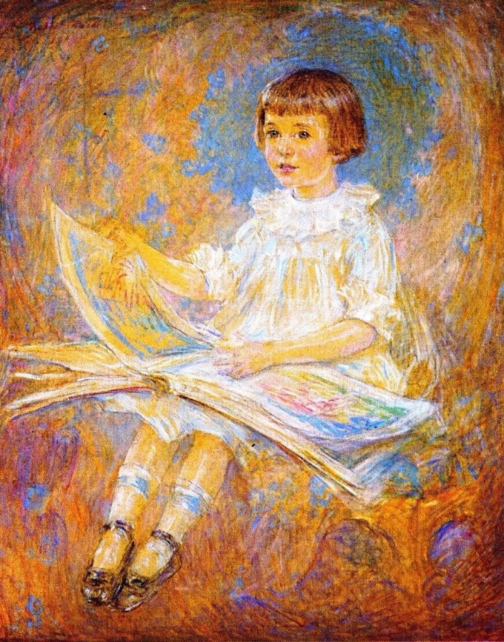 Portrait Of A Young Girl, Robert Lewis Reid［美］
愿她成为一株繁茂的绿树。