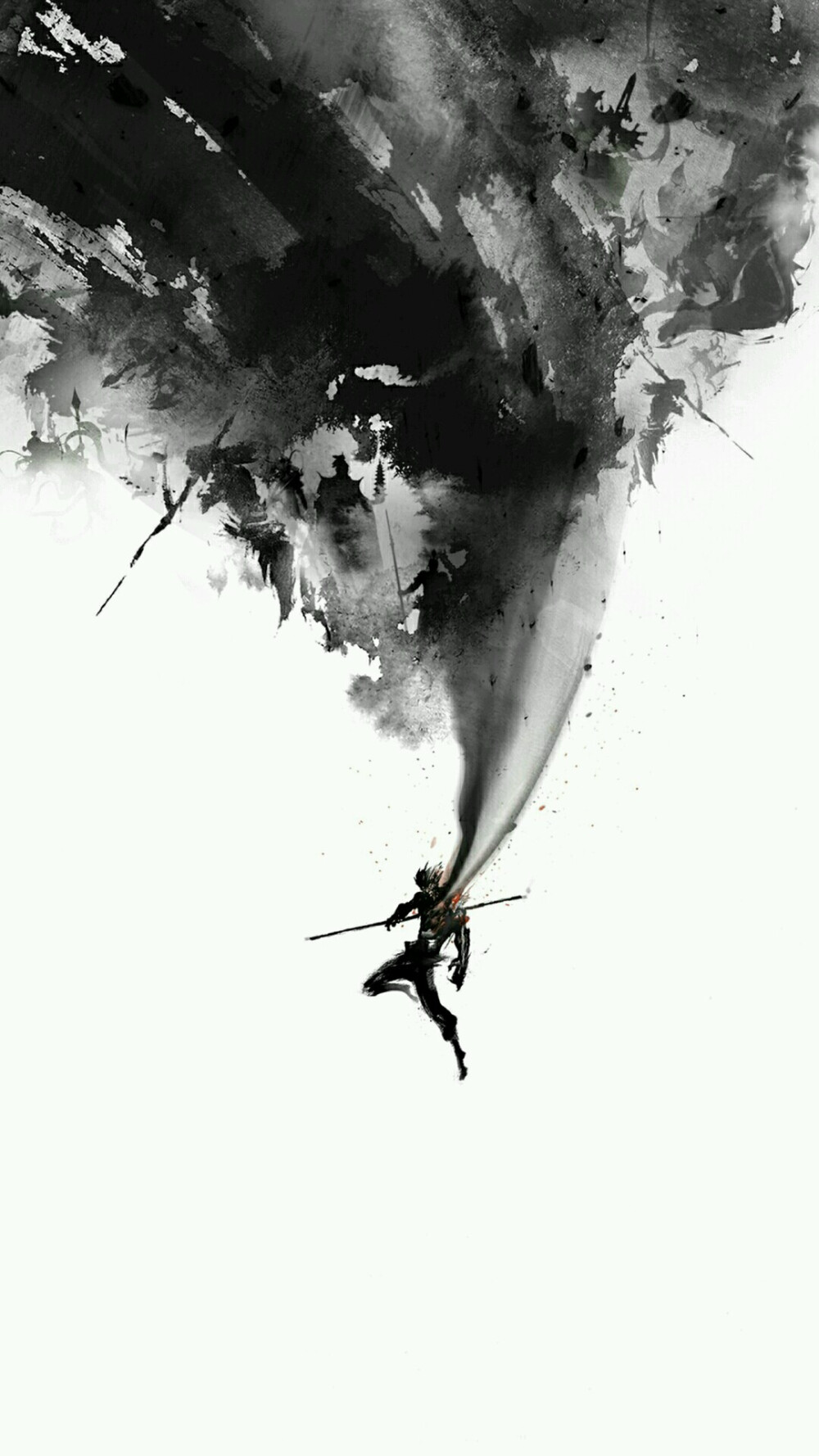 经典浅色壁纸，水墨风的奇幻美感