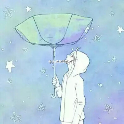 人物 动漫 小孩 插画 封面 雨伞