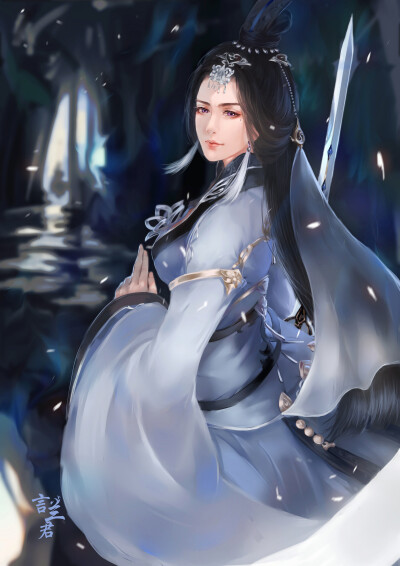 剑叁#八周年#同人插画大赛 破军道姑 绘师：不语兰