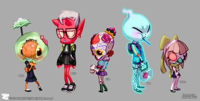 Girls Monsters by zeoarts