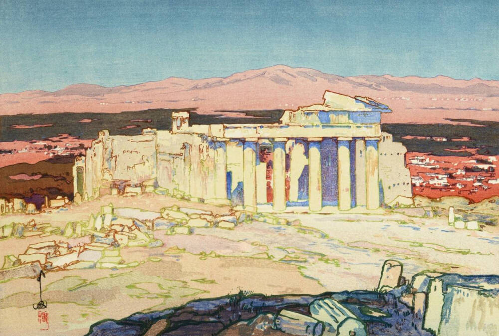 日本版画艺术家Hiroshi Yoshida