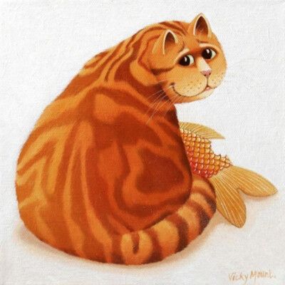 猫咪 插画 By Vicky Mount