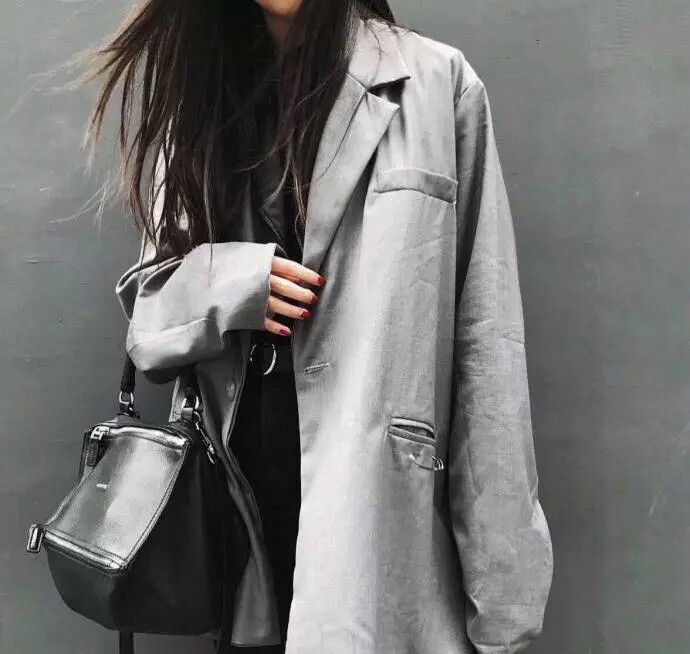 搭配 风衣 职业 灰色