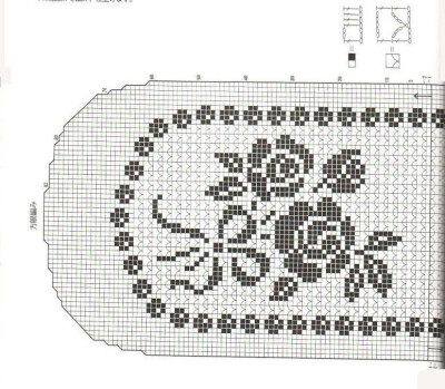 玫瑰花网格餐垫-图解