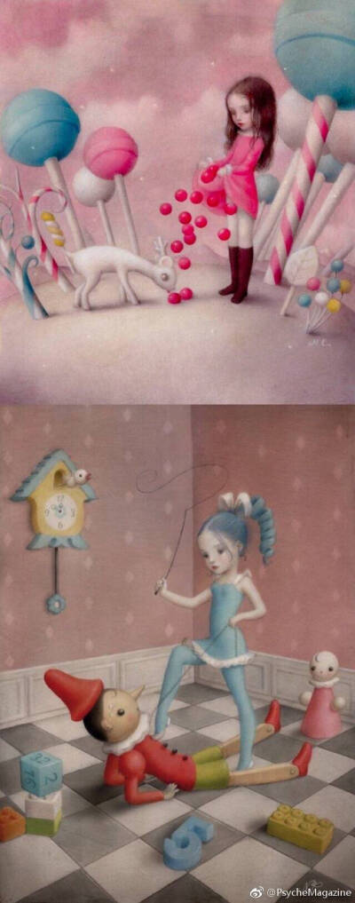 来自意大利女插画师Nicoletta Ceccoli，插画风格精致、诡谲、带有浓郁的奇幻之美，让人无法抗拒。 ​