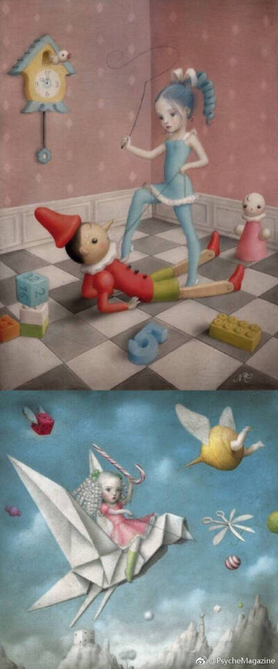 来自意大利女插画师Nicoletta Ceccoli，插画风格精致、诡谲、带有浓郁的奇幻之美，让人无法抗拒。 ​