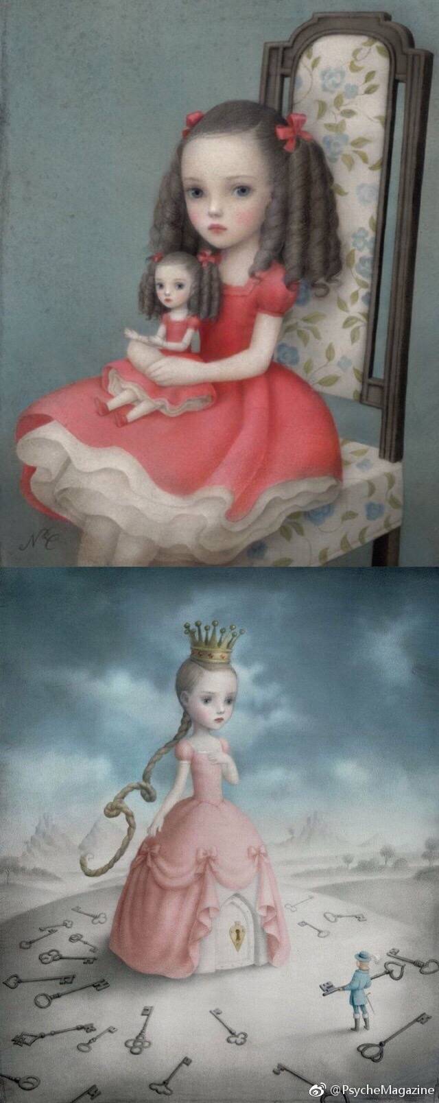 来自意大利女插画师Nicoletta Ceccoli，插画风格精致、诡谲、带有浓郁的奇幻之美，让人无法抗拒。 ​