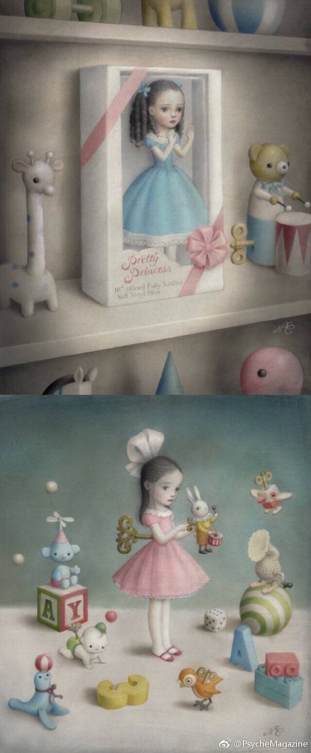 来自意大利女插画师Nicoletta Ceccoli，插画风格精致、诡谲、带有浓郁的奇幻之美，让人无法抗拒。 ​