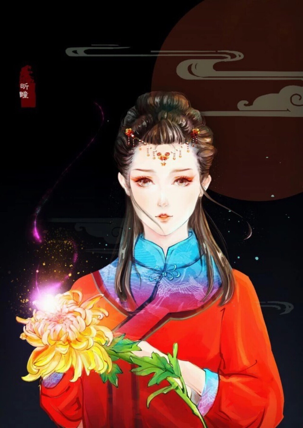 古风 女子 色彩