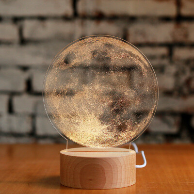 梦想家创意月球3D台灯月亮夜灯生日情人节圣诞节礼物