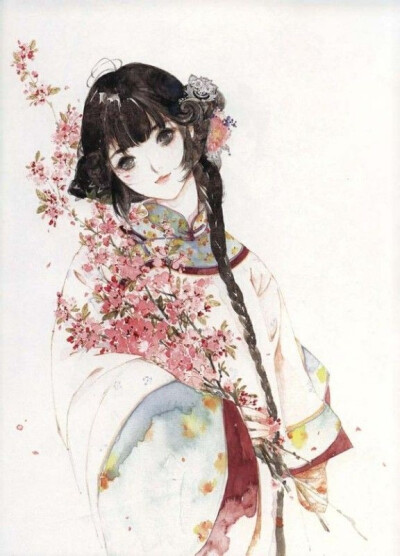 【侵删】
《花女词》
呀呀水彩仕女诗画集
作者:呀呀