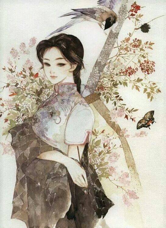 【侵删】
《花女词》
呀呀水彩仕女诗画集
作者:呀呀