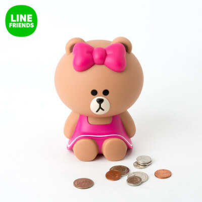 LINE FRIENDS 丘可储蓄罐 动漫周边儿童呆萌创意存钱罐生日礼物