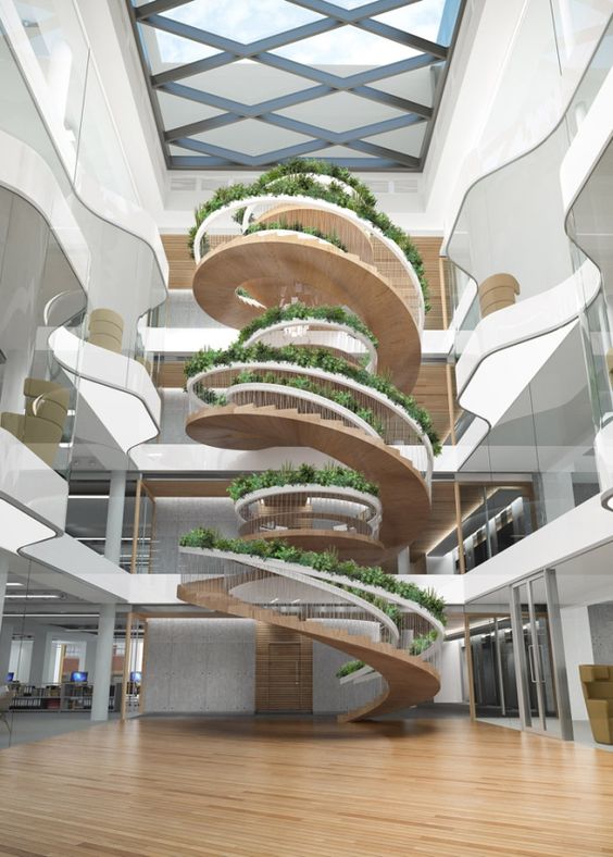 Paul Cocksedge氏がロンドンのSOHOビル「The Living Staircase」のためにデザインしたらせん階段