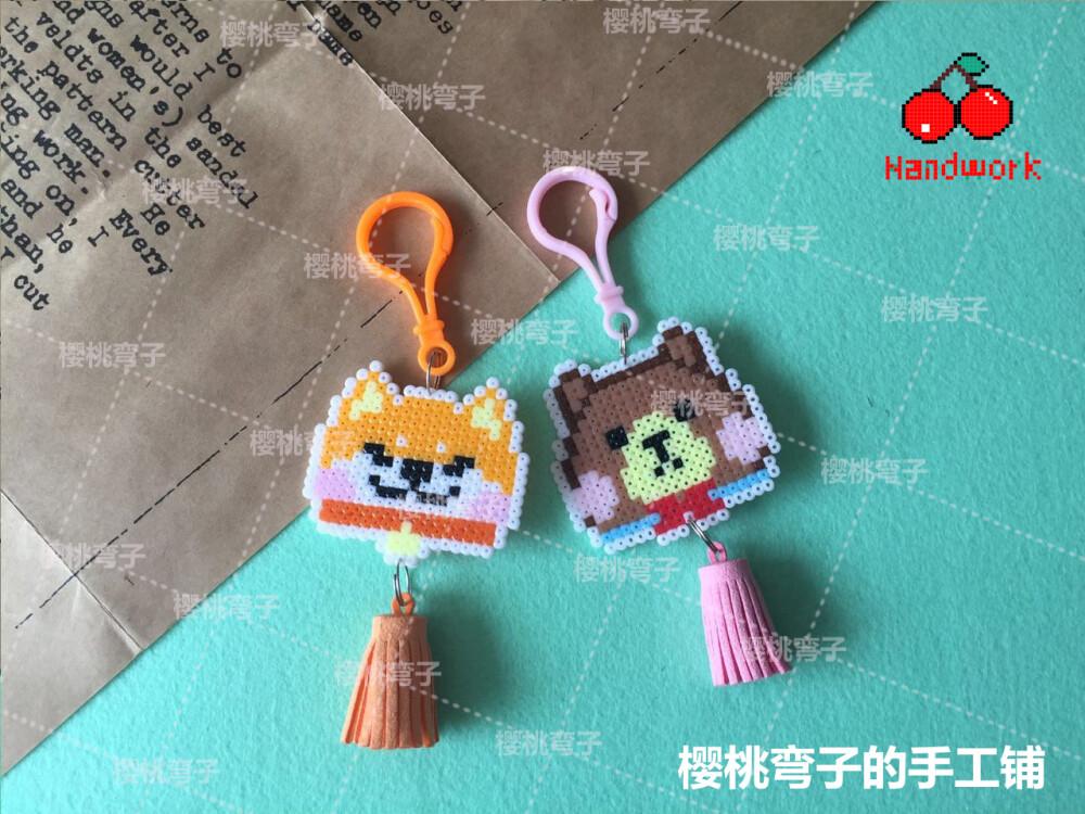 猫猫狗狗系列拼豆~taobao:樱桃弯子手工铺WX：CherryHandwork