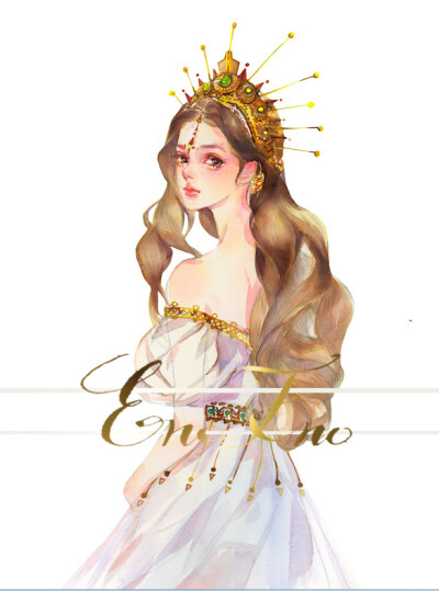 希腊女神 插画师：ENOFNO