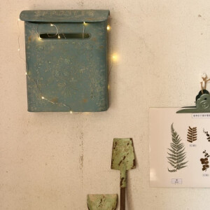 创意日式杂货田园家居装饰复古铁艺邮箱信箱壁挂墙上挂件拍摄道具