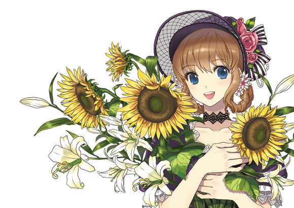 堆糖封面动漫人物婚礼捧花梦幻高清