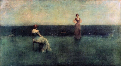 The Recitation，Thomas Wilmer Dewing[美]
结束了一周的奔忙与劳碌，不妨暂且关闭与现实的通径，心无旁骛地做一场梦，在那里，与久违的自己相遇。