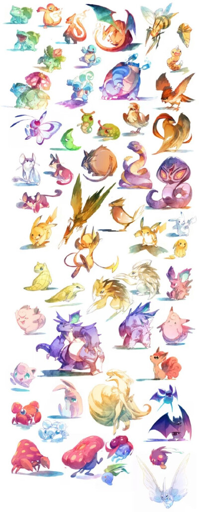 美国画师Nicholas Kole笔下的pokemon