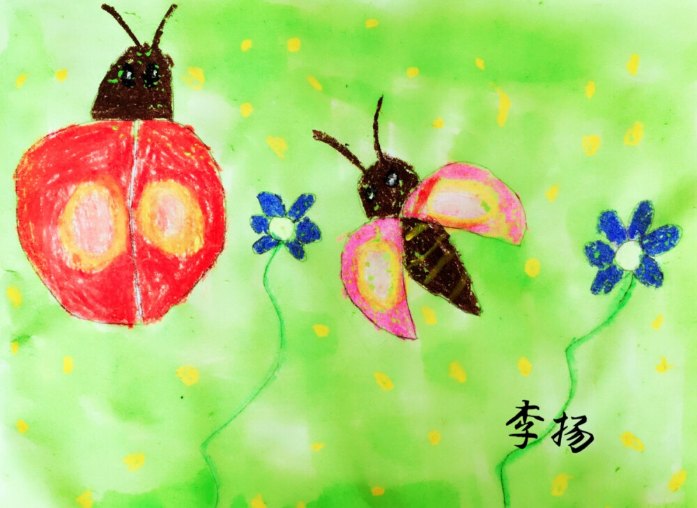 创意绘画 七星瓢虫 美术 儿童