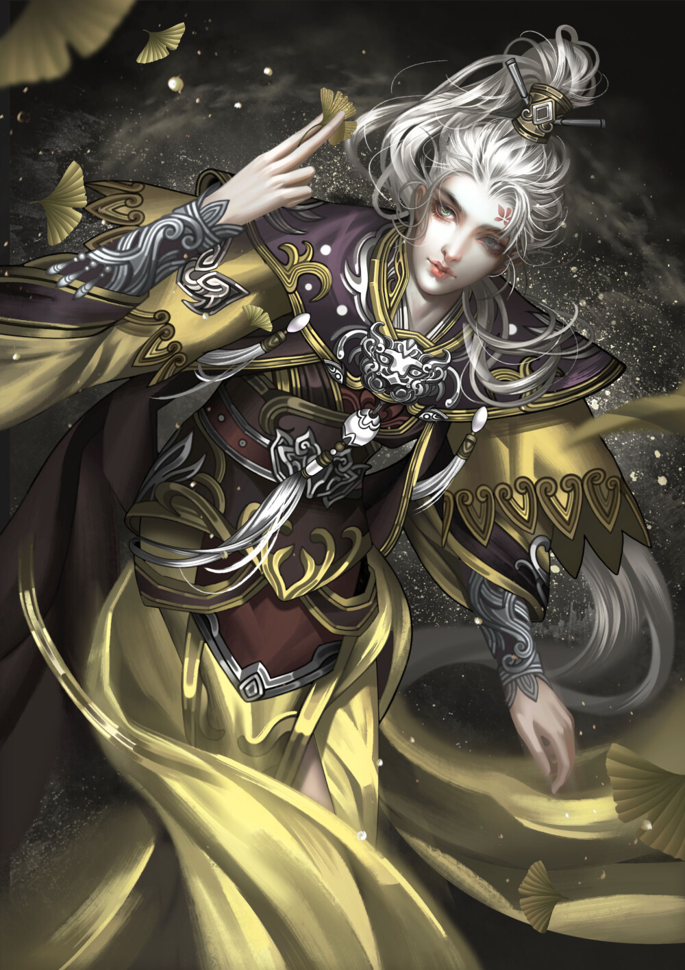 剑叁 #八周年同人插画大赛 金风绣锦.藏剑 绘师：炟星