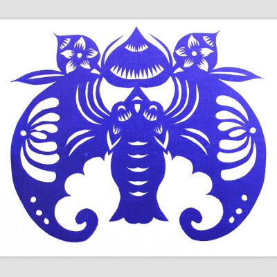 张红印剪纸_蝙蝠_2