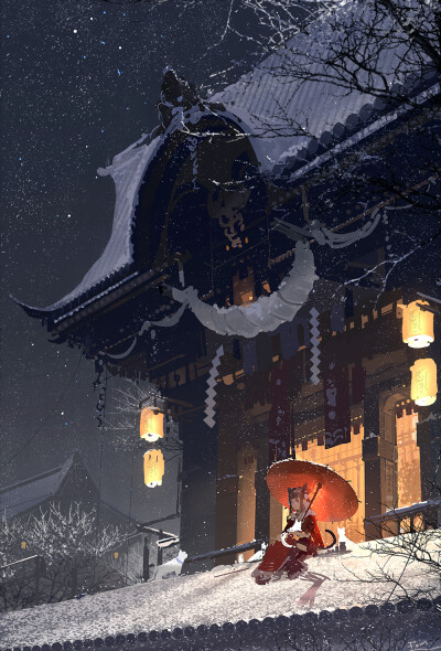 雪 绘师：Fom 本作品pixiv id=63566687