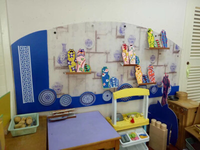 幼儿园布置墙饰挂饰 作品 中国风 娃娃 青花瓷 环境创设 走廊小清新 手工 画画 环保 班级。装饰。作品区 小朋友