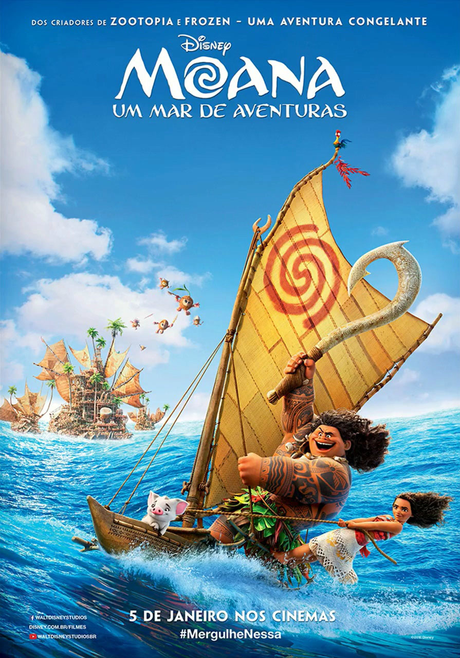 《海洋奇缘 Moana》想要Moana的头发……心情不好的时候就看迪士尼的动画片啊。