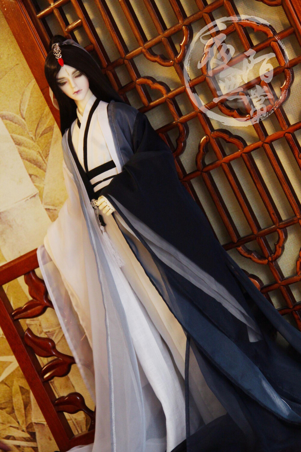 二手 【夜陌无常】BJD古装娃衣 1/3、叔尺寸限时款 【鹤归】完售展示