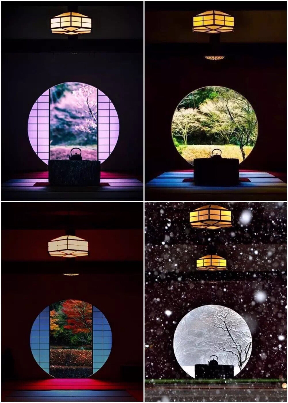 日本镰仓明月院本堂圆窗