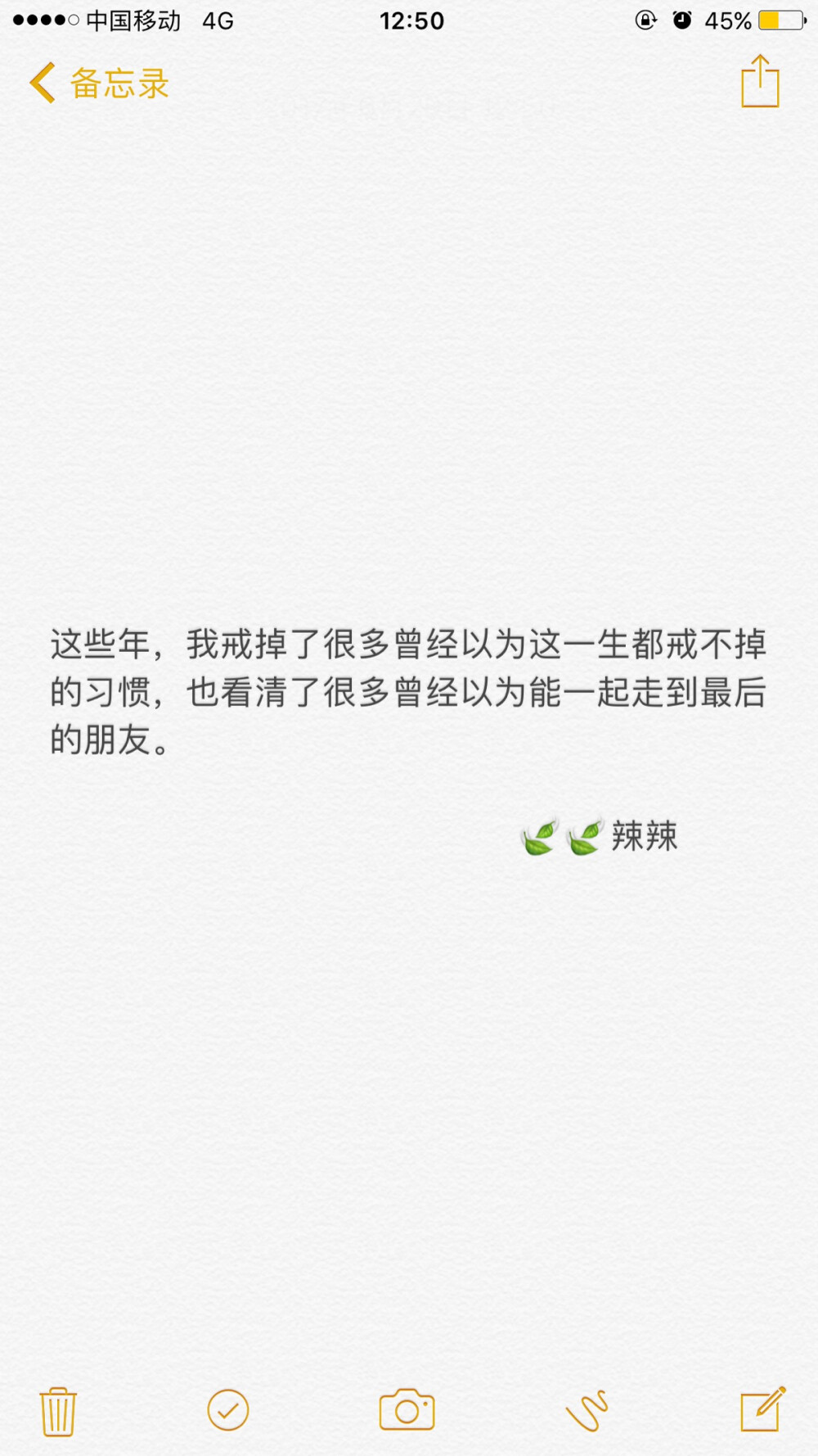 这些年，我戒掉了很多曾经以为这一生都戒不掉的习惯，也看清了很多曾经以为能一起走到最后的朋友。