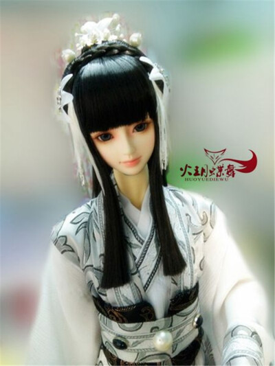 【火玥】BJD 古装假发造型盘发 展示（女）——潘迎紫版 小龙女