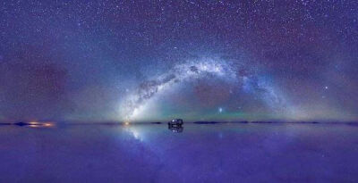 玻利维亚乌尤尼盐沼，天空之镜。