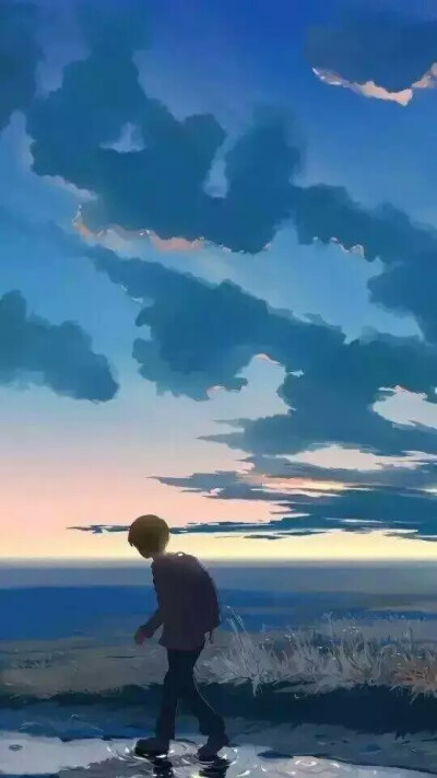 海面夕阳
