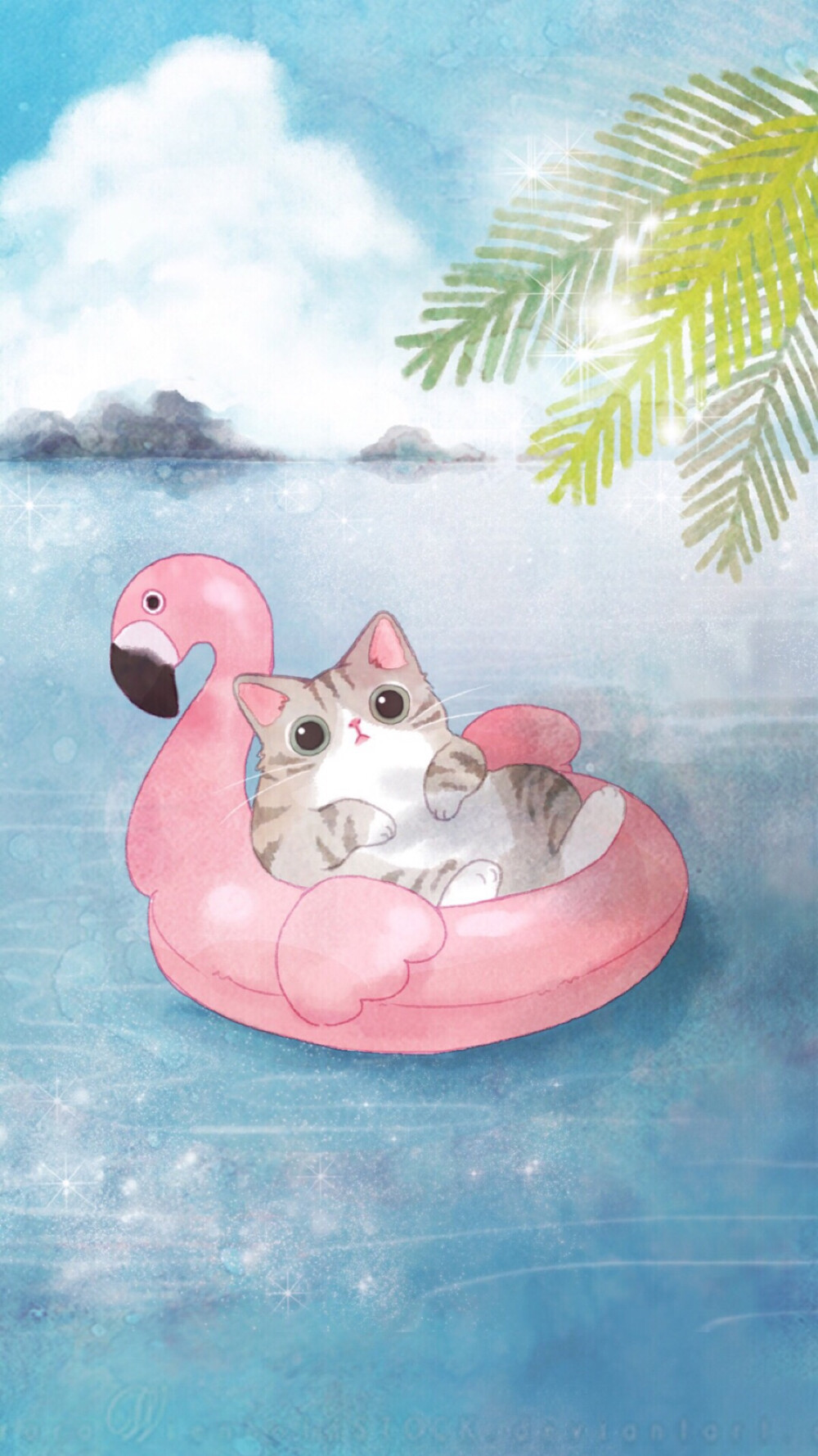 卡通小猫壁纸平铺壁纸手机壁纸