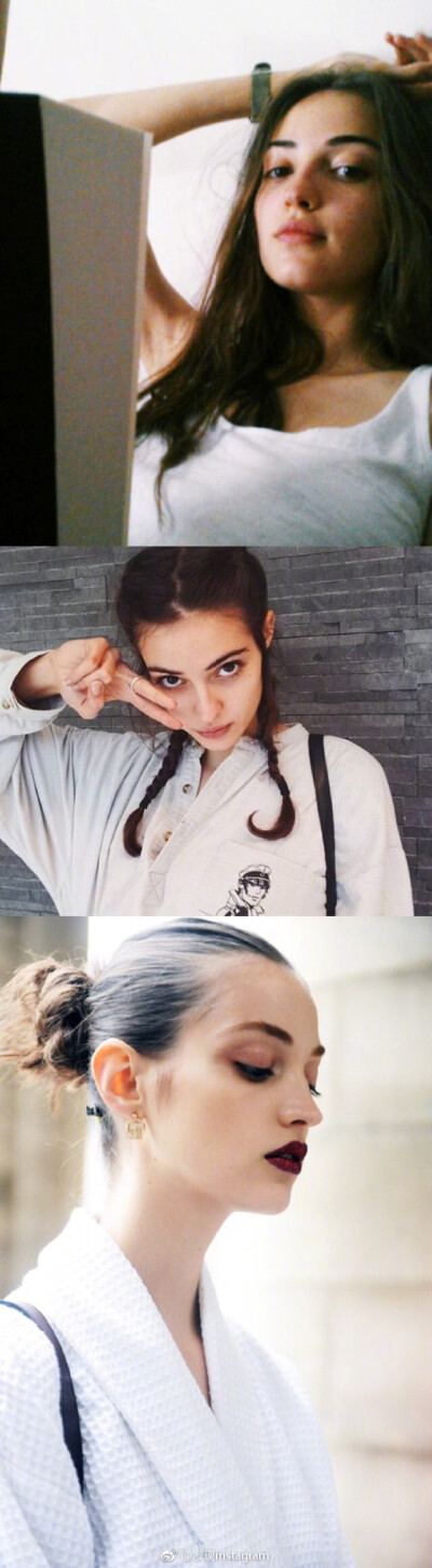 #Model# 法国模特 Camille Hurel，1998年出生，身高180cm。17岁出道，首次亮相在2015秋冬纪梵希，秀场上的她气场十足，私底下的她调皮可爱，气质脱俗的小仙女，简直一眼爱上ins:camhrl ​​​​