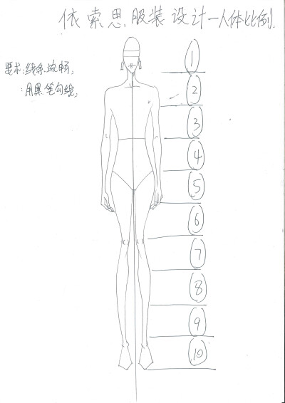 服装设计人体比例图