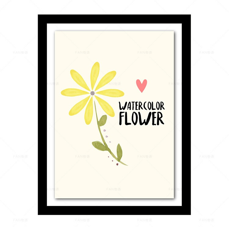 现代英文字母装饰画北欧简约小清新卧室玄关高清挂画矢量eps素材