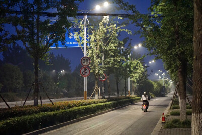 街道 路灯 夜景